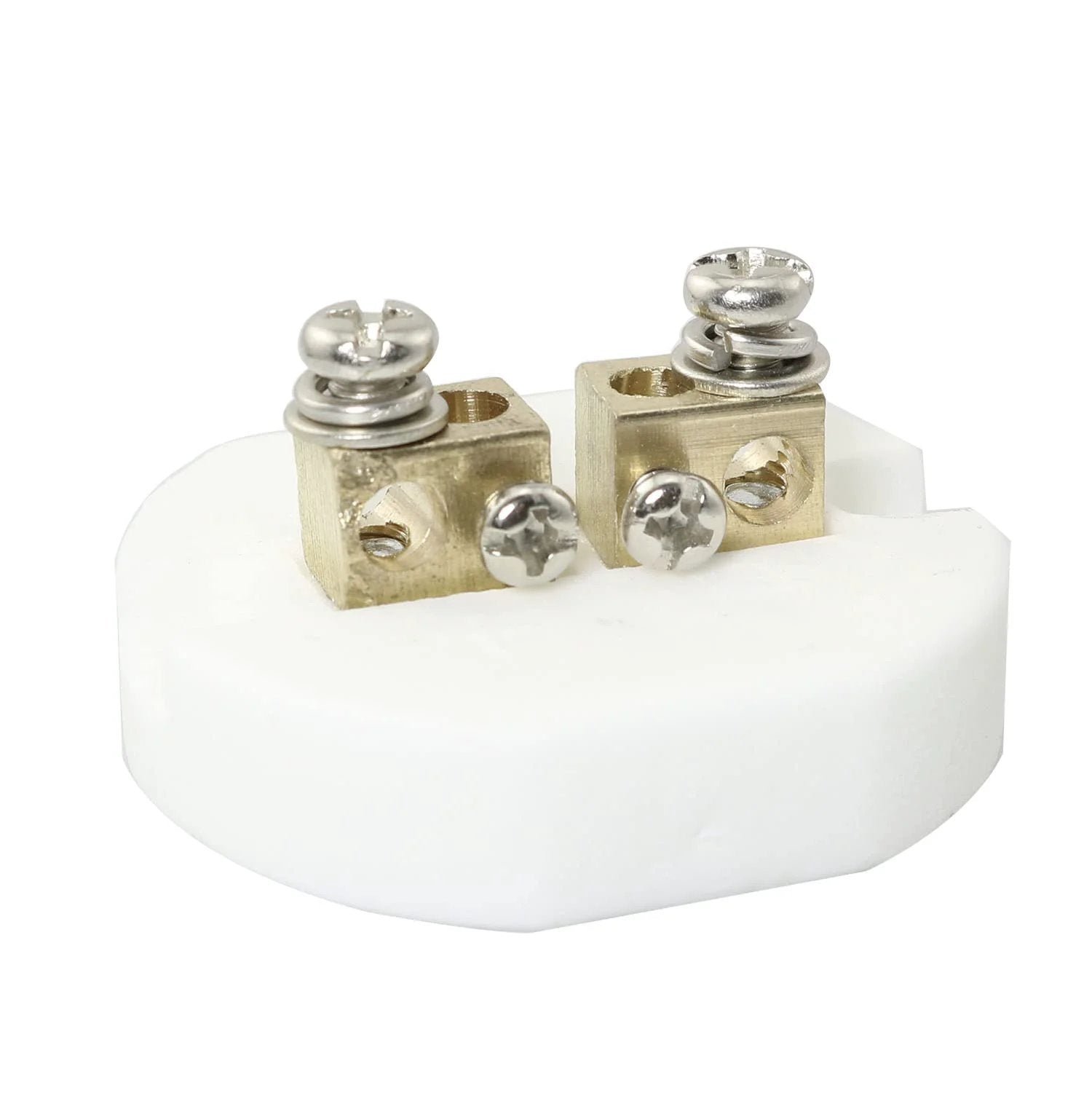 High Temperature Ceramic Terminal Block For K-Type Thermocouples, Unglazed Porcelain Connector, AWG 8, 3.3 mm Compatible
