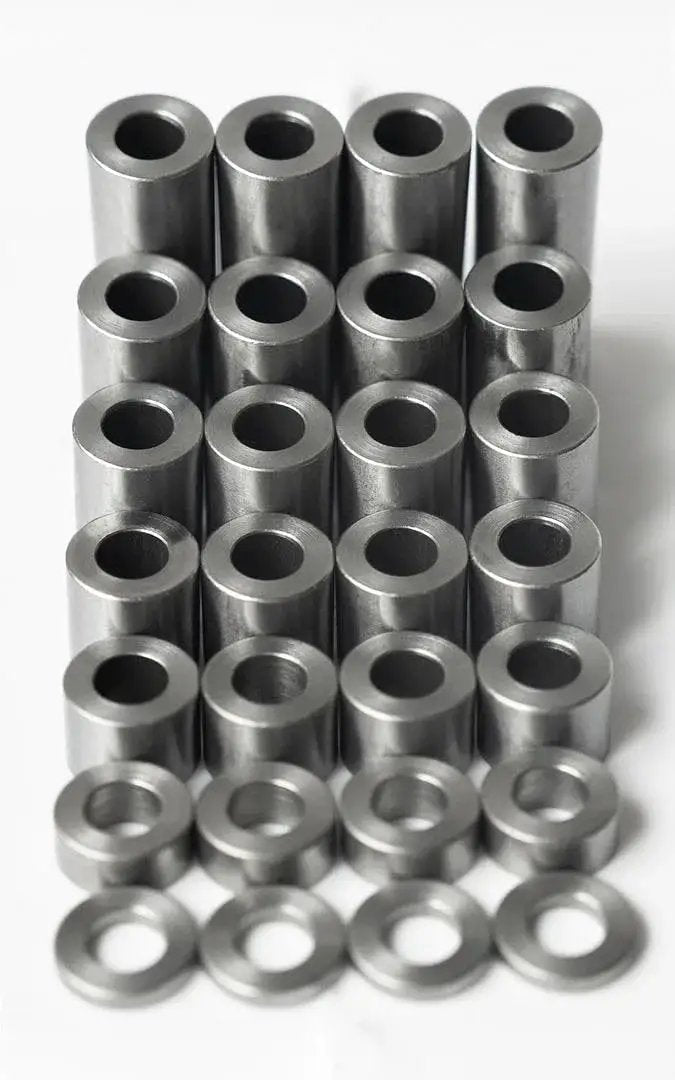 Steel Spacer 1 Inch OD x 1/2 Inch ID Round Unthreaded Standoff Bushing 2 Inch Length 5 Pack for 1/2 or M12 Bolts