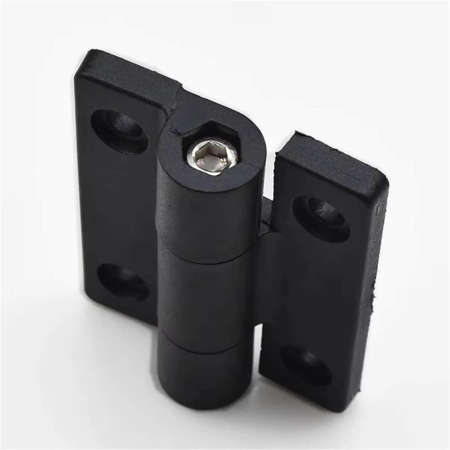 2 Pack Adjustable Torque Plastic Hinges Black Positioning Door Hinges 72x56x19mm Durable Cabinet And Door Hardware For Home Improvement Projects And DIY