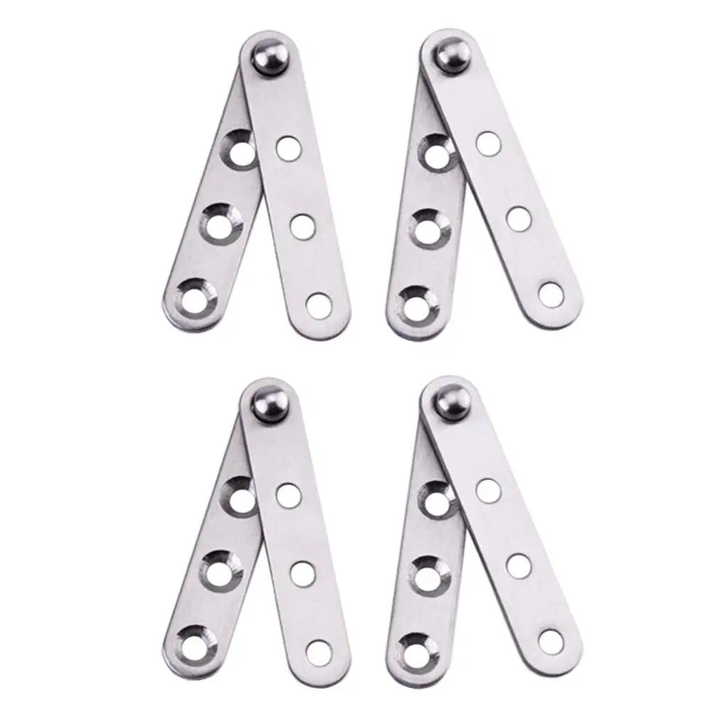 4 Piece Stainless Steel 360 Degree Rotating Concealed Door Hinges For Doors Cabinets Drawers And Windows Heavy Duty Pivot Fittings Hidden Hinge Hardware For Home Improvement Projects Pro Grade Build displayed on white background.