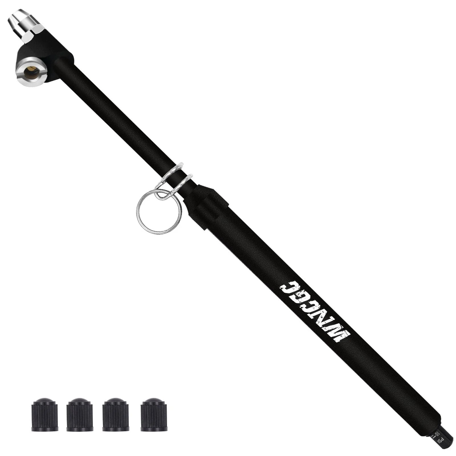 Heavy Duty Dual Head Tire Pressure Gauge With Two Sided Aluminum Scale Plate For Inner And Outer Wheels 11.8 Inch Reach Accurate Readouts
