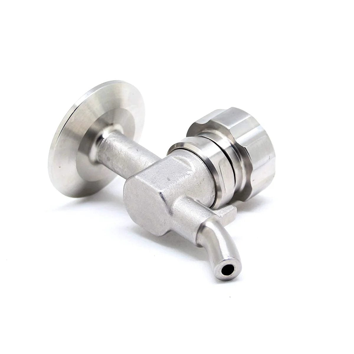 One Point Five Inch SS304 Stainless Beer Sampling Valve With Clamp End 2 Pack For Homebrewers, food grade silicone seal