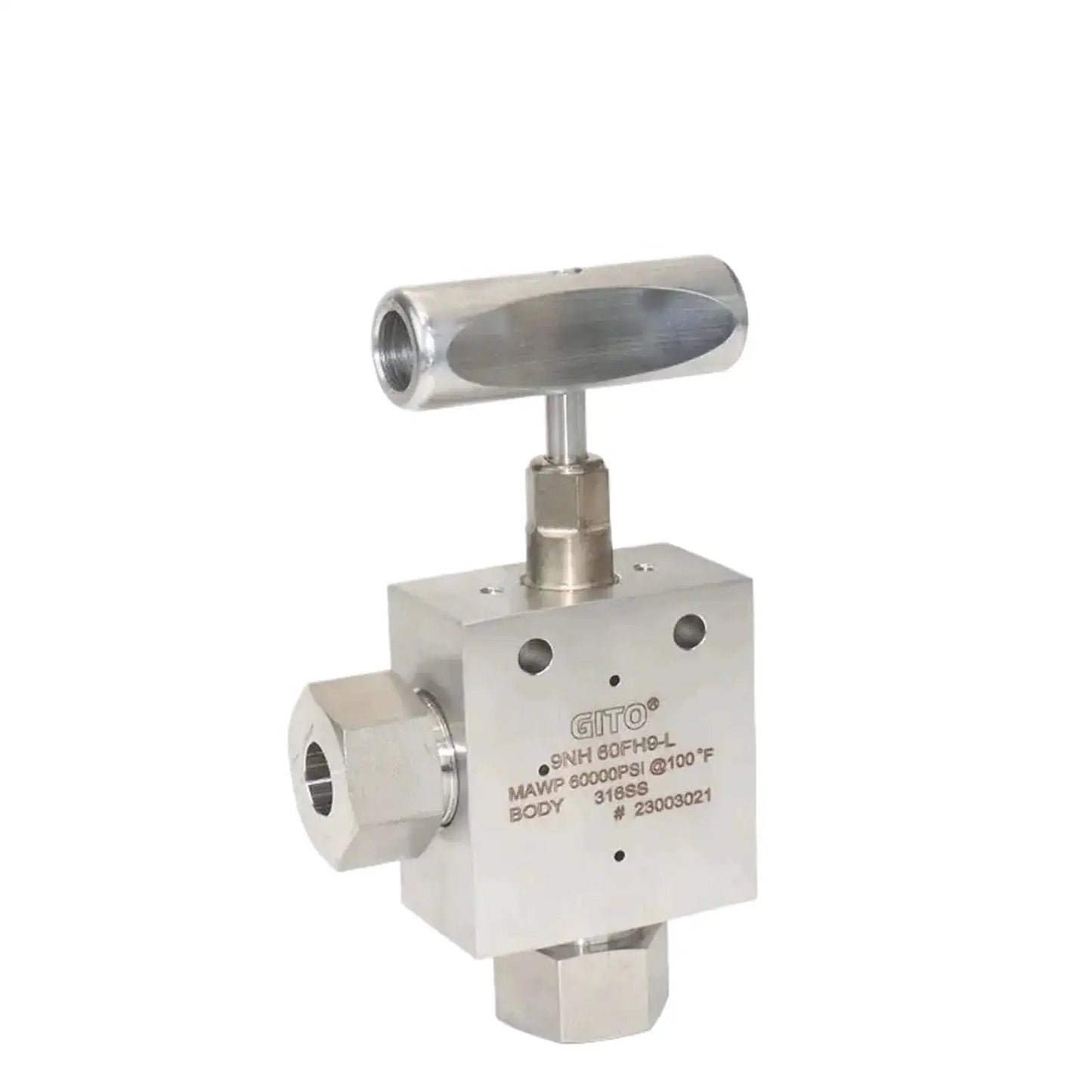 Heavy Duty Industrial Valve for High Pressure Hydrogen Systems, Durable Stainless Steel Construction, Needle Valves for Medium and High Pressure
