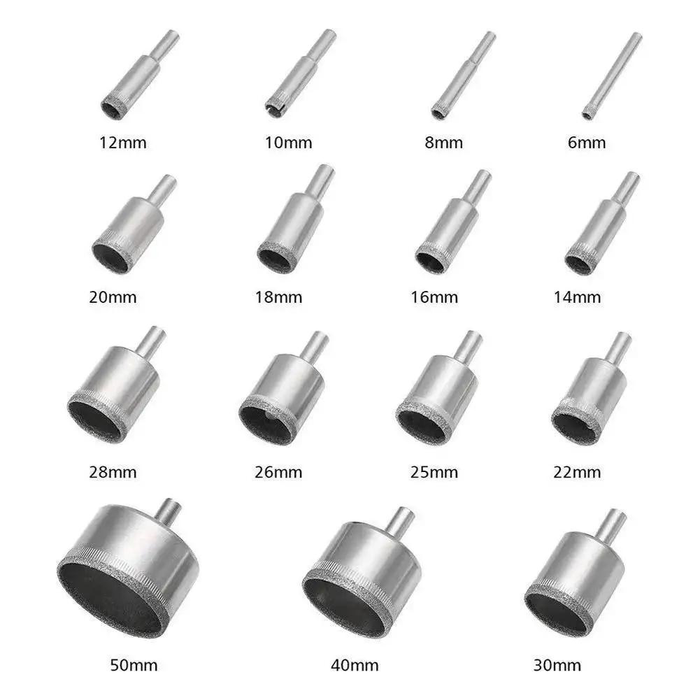 Diamond Hole Saw Kit For Plant Pots 15 Piece Set Easy To Use Drills Clean Drainage Holes In Ceramic Terracotta Glass And Tile