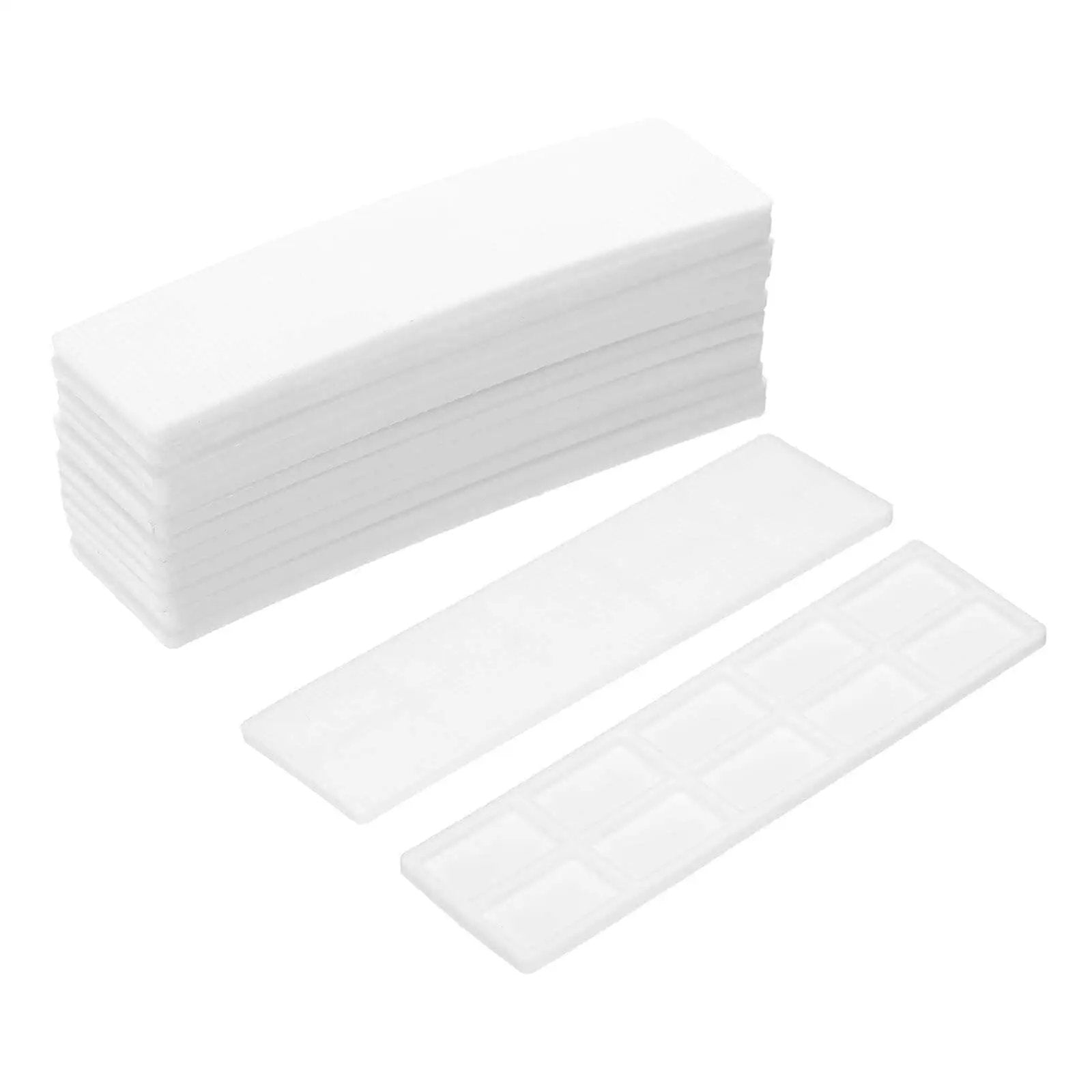 Plastic Flat Shims For Leveling 50 Pack 3mm 1/8 Inch Shims in white, shown stacked and individually for DIY home improvement support.