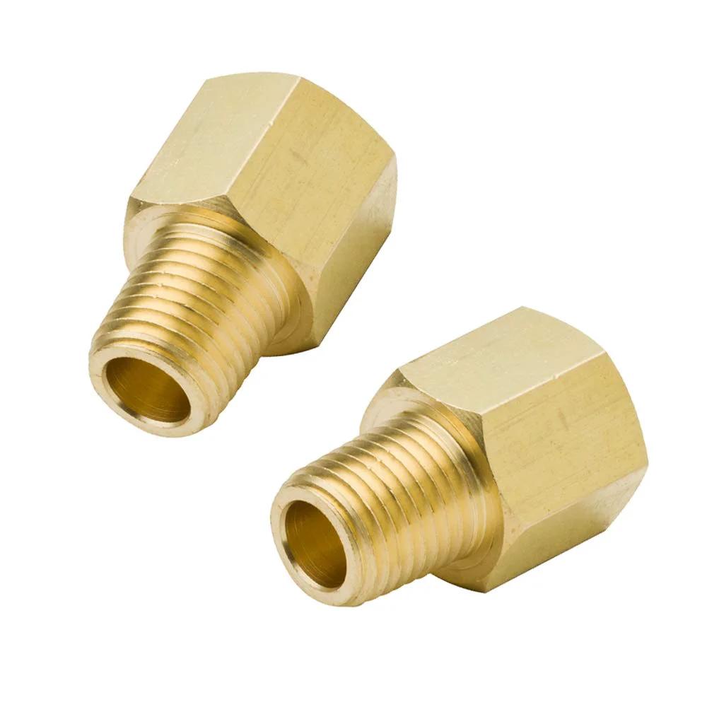 Beefy Brass Pipe Fitting Adapter For One Quarter Inch NPT Male To One Quarter Inch NPT Female High Pressure Up To 1200 PSI Pack Of 2 Durable CA360 CA377 Brass Legines