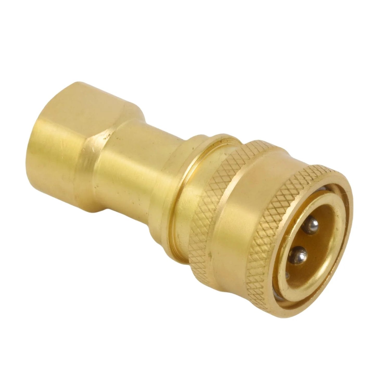 Brass 1/4 Inch NPTF High Pressure Hydraulic Nipple Connector Built Tough For Industrial Fluid Lines, Precision Machined, Corrosion Resistant