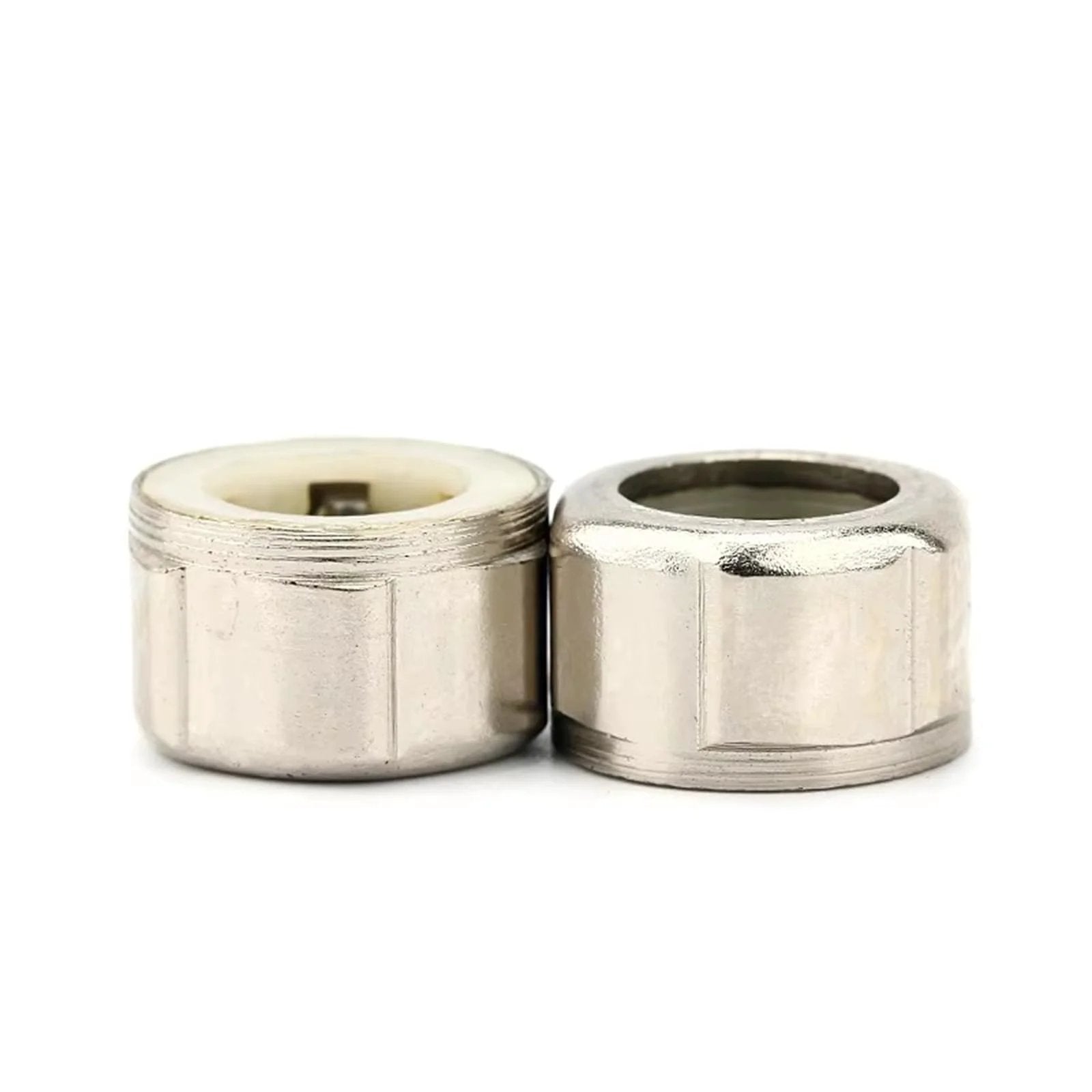 One Way Clutch Needle Roller Bearing Kit 12x18x9mm, 2 Pack Unidirectional Bearings With Steel Cage For Smooth Low Noise Axial Load Applications Dope Performance EWC1209 close-up view of bearings on white background.