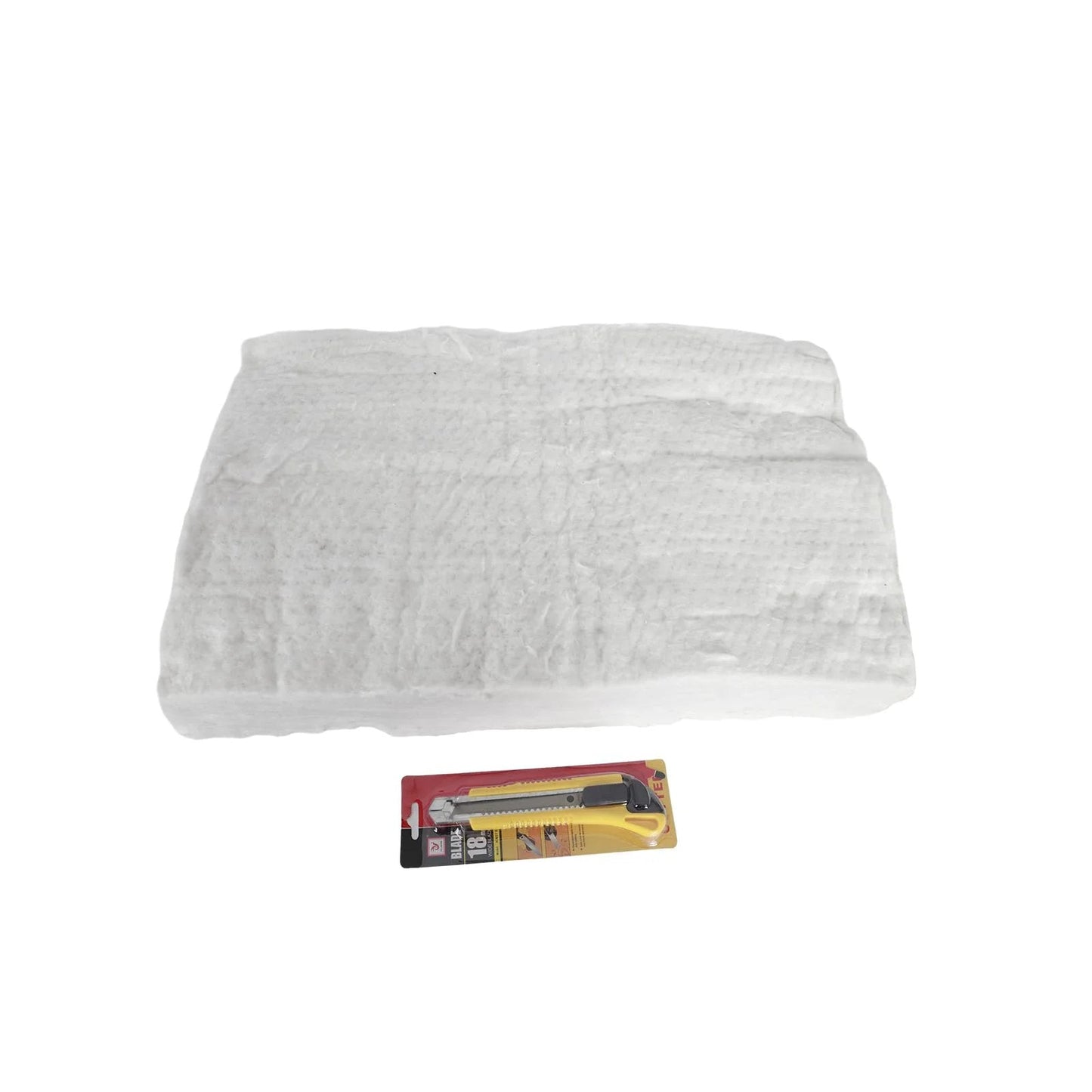 Heavy Duty Ceramic Fiber Insulation Blanket 2 Inch Thick 15 By 24 For Furnaces Kilns Stoves And Fireplaces 2400F Intermittent 2200F Continuous Heat Shield Workhorse BACLAUGH, white, with packaging