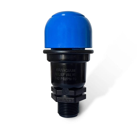Three Quarter Inch Air Relief Valve for Irrigation Systems, Automatic Air and Vacuum Release, Water Saving Drip Irrigation