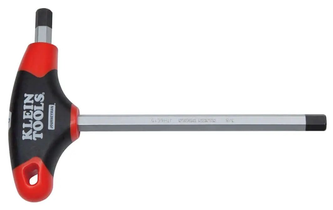 Journeyman T Handle Hex Key 3/16 Inch, 9 Inch Length With Soft Touch Grips For Total Control, Blade Through Handle For High Torque