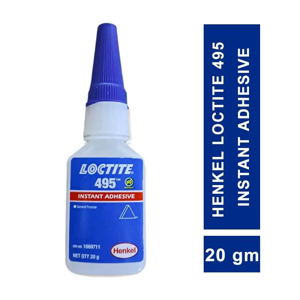 Clear Fast Dry Instant Glue For Everyday Repairs Loctite 495 Ethyl-Based General Purpose Adhesive 20g bottle with blue cap