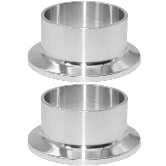 1.5 Inch Tri Clamp To 1 Inch Tube OD Weld Clamp Sanitary Fitting In 304 Stainless Steel Ferrule OD 50.5mm Pack Of 2 High Temp Silicone Gasket Durable Clamp Connection For Dairy Beer Pharmaceutical Systems