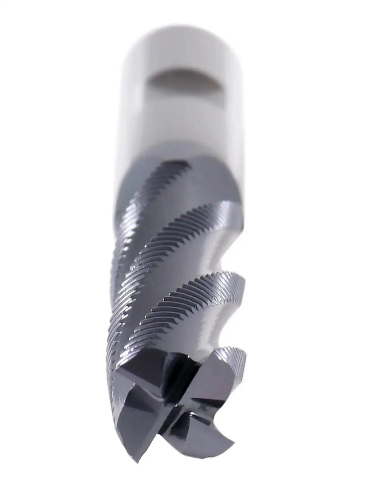 TiAlN Coated M42 8 Percent Cobalt Roughing End Mill 1/2 Inch Shank, 1/2 Inch Diameter, 2 Inch Flute Length, 4 Flute Center Cutting