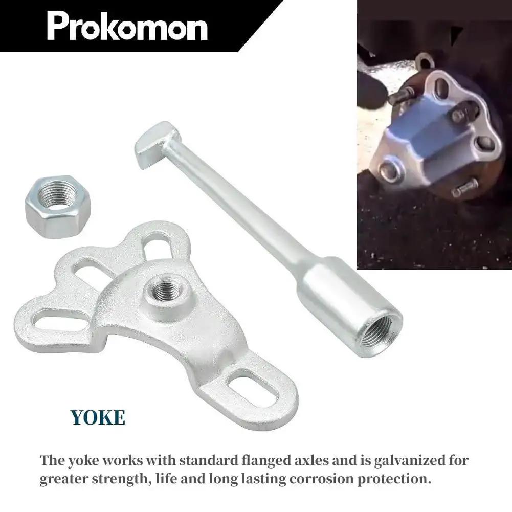 Rear Axle Bearing Puller Kit With Slide Hammer Yoke And 3 Adapters, showing yoke component and installation detail.