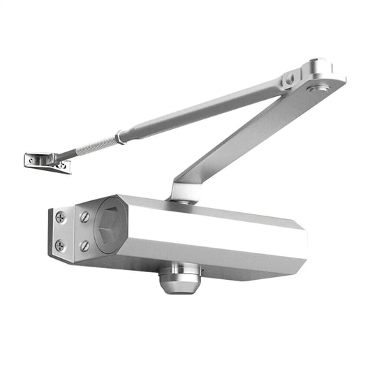 Medium Duty Hydraulic Door Closer For Commercial And Residential Use With Whisper Quiet Soft Close Technology close-up view