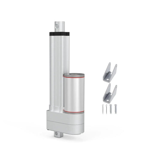 12V Beefy Heavy Duty Linear Actuator With 8 Inch Stroke 200mm, 320mm Retracted, 520mm Extended, 220lbs Capacity, 0.47 Inches Per Second Travel Speed, Electric Actuator With Mounting Bracket, 1000N High Load