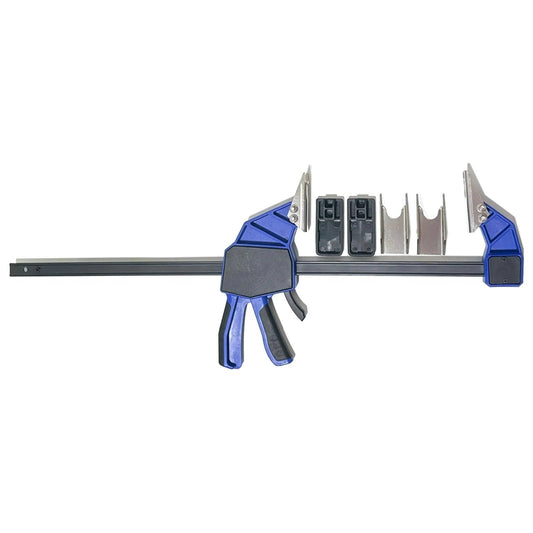 18 Inch Quick Coupler Hand Clamp Kit with four duo jaw sets made from durable carbon steel for hydraulic pipe clamps.