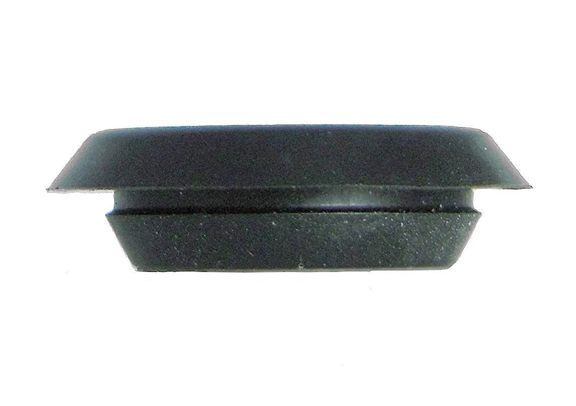 Side view of Caplugs Half Inch Flush Mount Hole Plug Black Plastic With Flush Button Head For Sheet Metal Fits Half Inch Holes