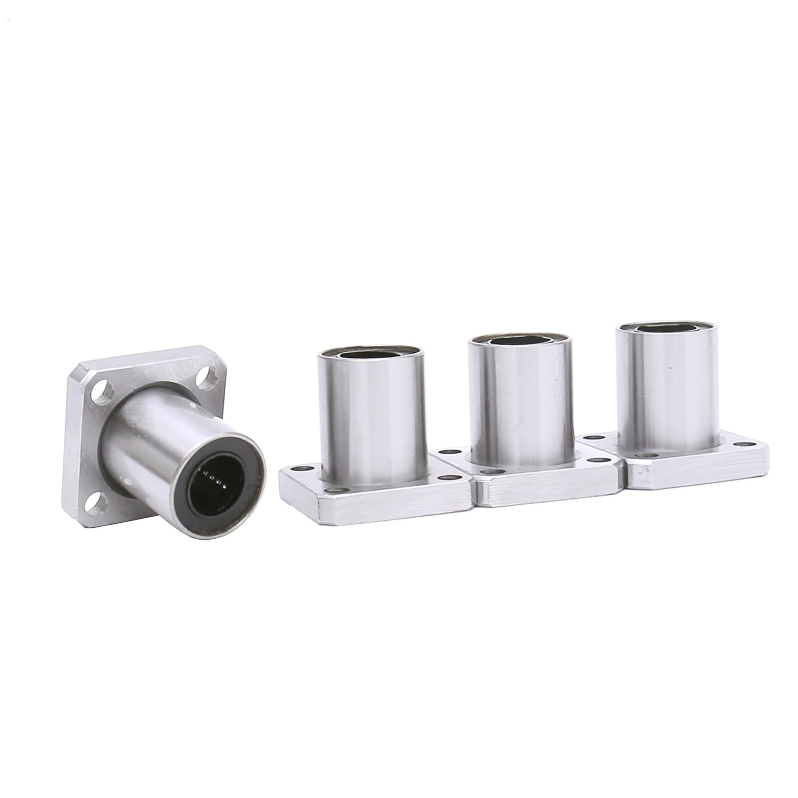 Square Flange Linear Ball Bearing Set 8mm Bore 15mm Outer Diameter 24mm Length LMK8UU 4 Pack For Smooth CNC And 3D Printer Motion