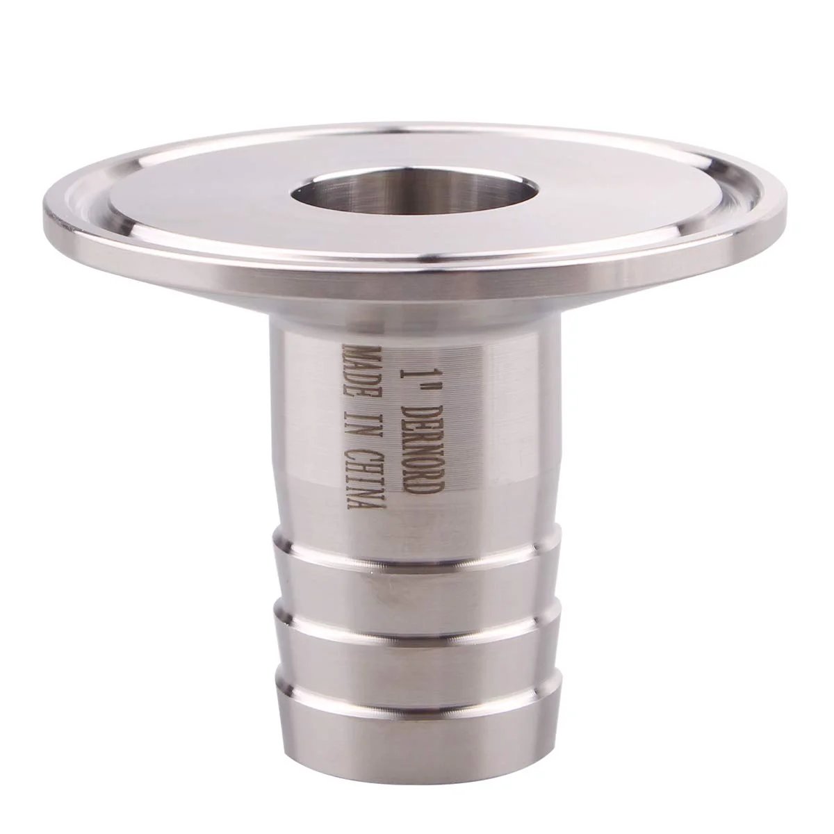 2 Inch Tri Clamp to 1 Inch Hose Barbed Adapter SUS304 Stainless Steel Sanitary Fitting For Rubber Plastic TPU Hoses Barbed 1 Inch Barb Connection For 2 Inch Tri Clamp Clover Fittings
