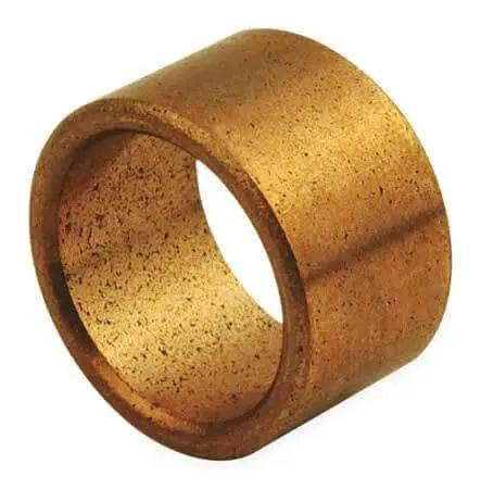 Sintered bronze plain bushing, sizing 7/16×9/16×5/8 in, part of Sleeve Bearing Pack of 3, Turbo 68 Lubricant, SAE 841 Grade