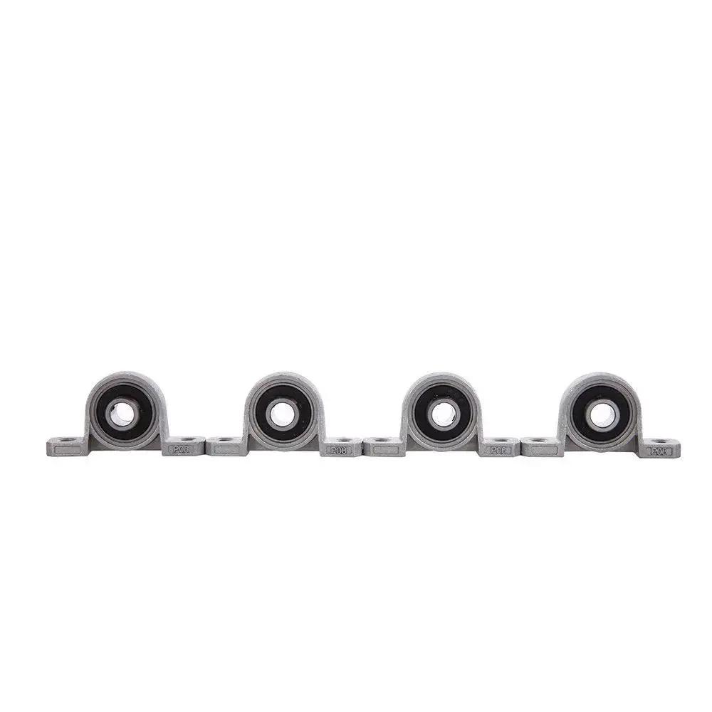 Four Piece 8 Mm Bore Ball Mounted Pillow Block Insert Bearings Set In Zinc Alloy For Machinery And Diy Projects Pro Grade