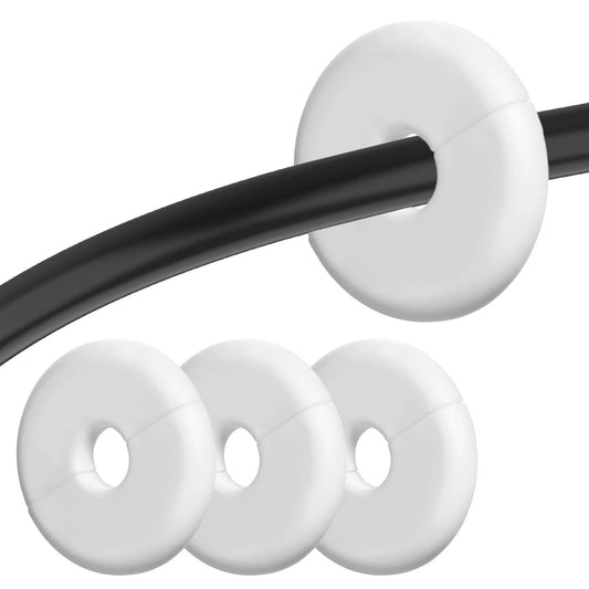 4 Pack Wall Grommets For Cables With Adhesive Backing, Anti Slip Cable Pass Through Hole Covers For Walls And Furniture, Starlink Cable Routing Kit, Wire Holes, White