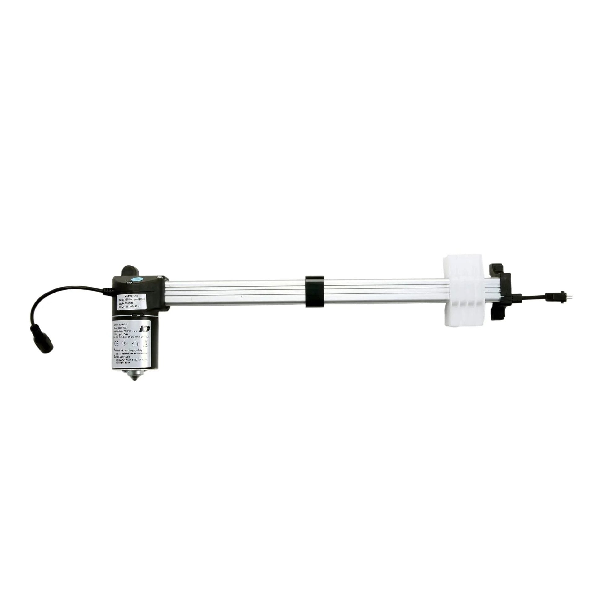 Power Recliner Lift Chair Actuator KDPT007-10 Replacement For KDPT005-2 With Kaidi Brand Motor, side view, 333mm stroke