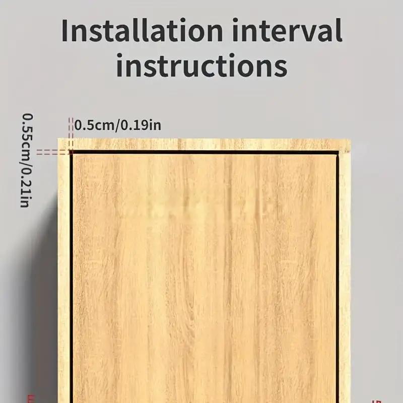 Installation view of Concealed Cabinet Hinges 2 Pack Invisible Up And Down Door Pivot for Wood Panels.
