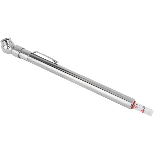 Pencil Tire Pressure Gauge For Cars With Built In Deflator Valve Brass Construction That Reads In PSI And KPa 5 To 50 PSI And 40 To 350 KPa Durable USA Made Milton