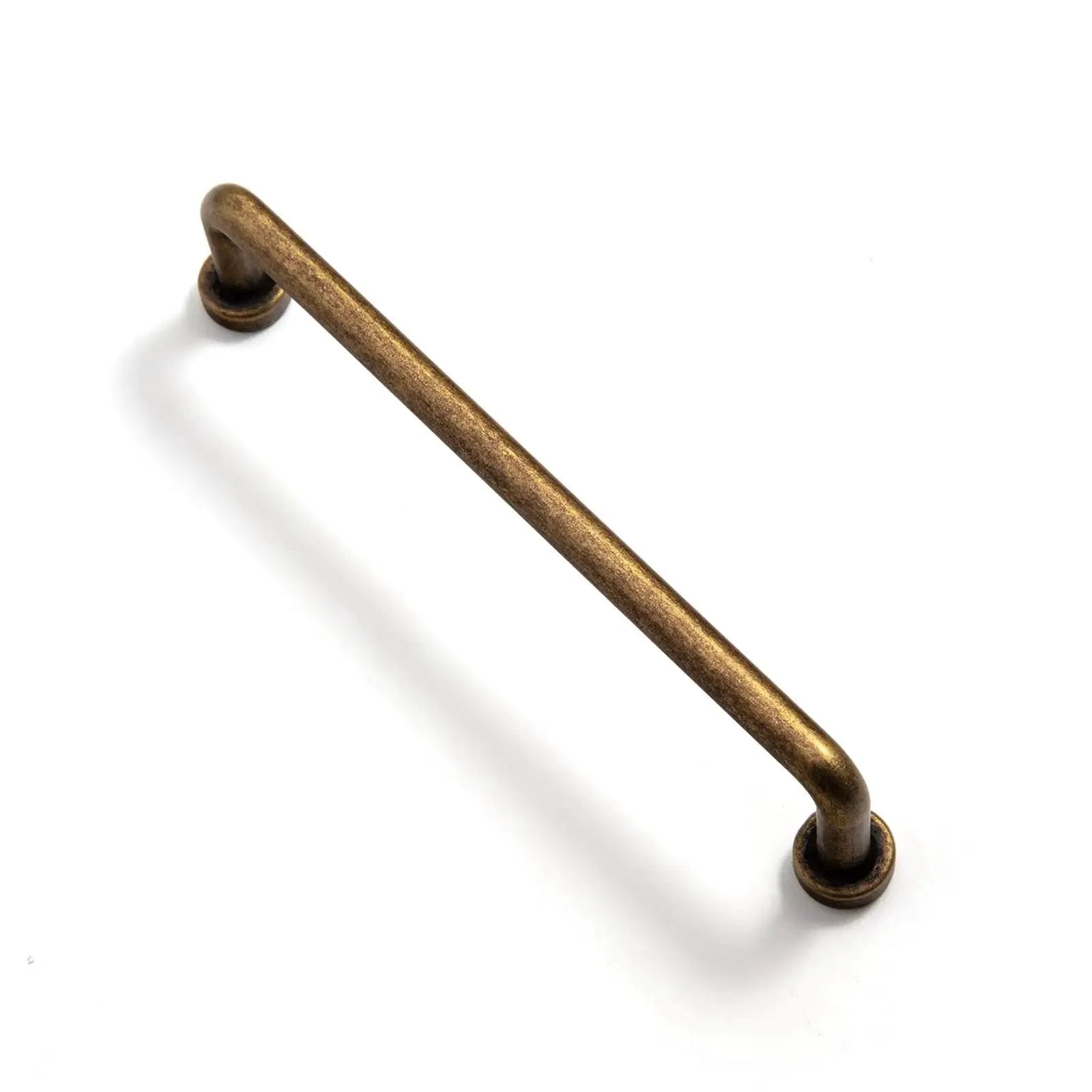 6 Pack 5 Inch Center To Center Antique Brass Cabinet Bar Pulls Hand Finished Artisan Patina Vintage Drawer Handles