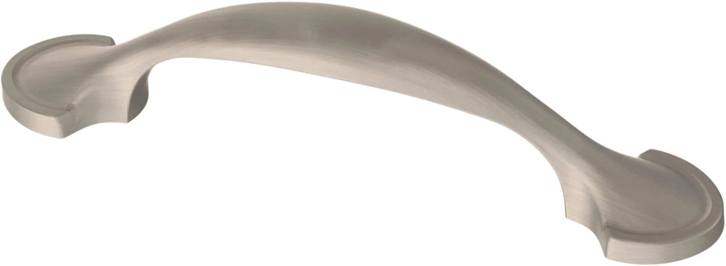 10 Pack Satin Nickel Cabinet Handles With 3 Inch Center To Center Holes Half Round Spoon Foot Casual Drawer Pulls For Kitchen Cabinets, Cabinet Doors, Dressers, And Furniture Makeovers
