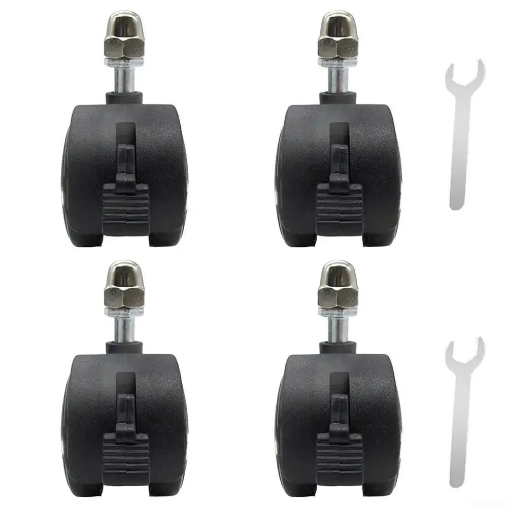 4 Pcs Wheel Pulley Caster Wheels For Electric Heaters Omni Directional Swivel Casters Replacement Durable Plastic Wheel Set