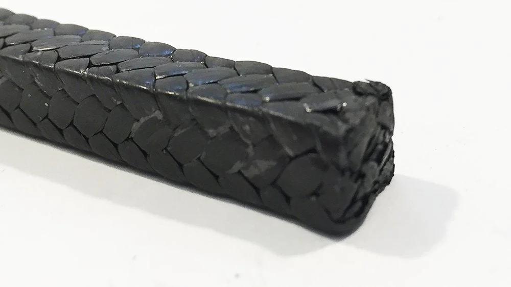Heavy Duty Teadit Style 2007 Braided Packing Interlock PTFE Graphite With High Temp Lubricant For Industrial Sealing close-up view
