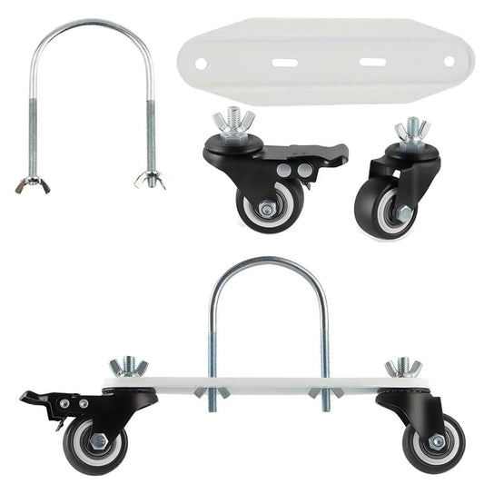 Mobile Pulley Holder For Oil Filled Radiator And Electric Heater Frame, 360 Degree Swivel Base With Wheels And Brakes, Heavy Duty Carbon Steel Casters, 2 Pack