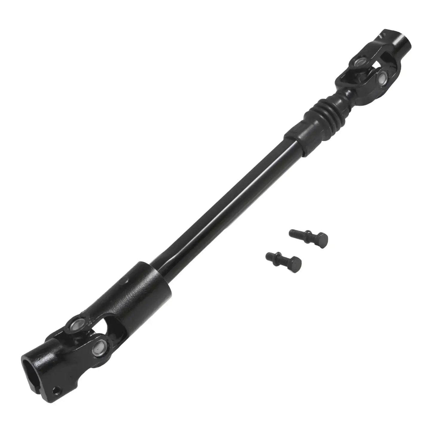 Lower Steering Shaft With U Joint Coupler For Power Gear Steering Jeep Cherokee, showing full metal shaft and connectors