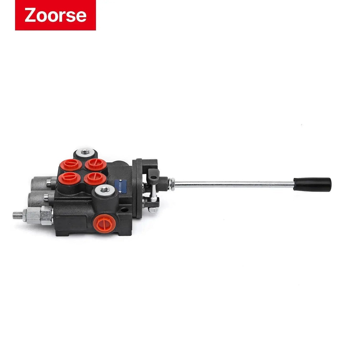 Heavy Duty Dual Spool Hydraulic Joystick Control Valve For Tractors And Loaders 11 GPM Directional Valve shown front view