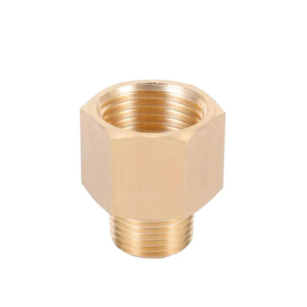 Brass Pipe Fitting Three Eighths Inch NPT Male To One Half Inch NPT Female Hex Head Bushing Adapter, rustproof brass construction