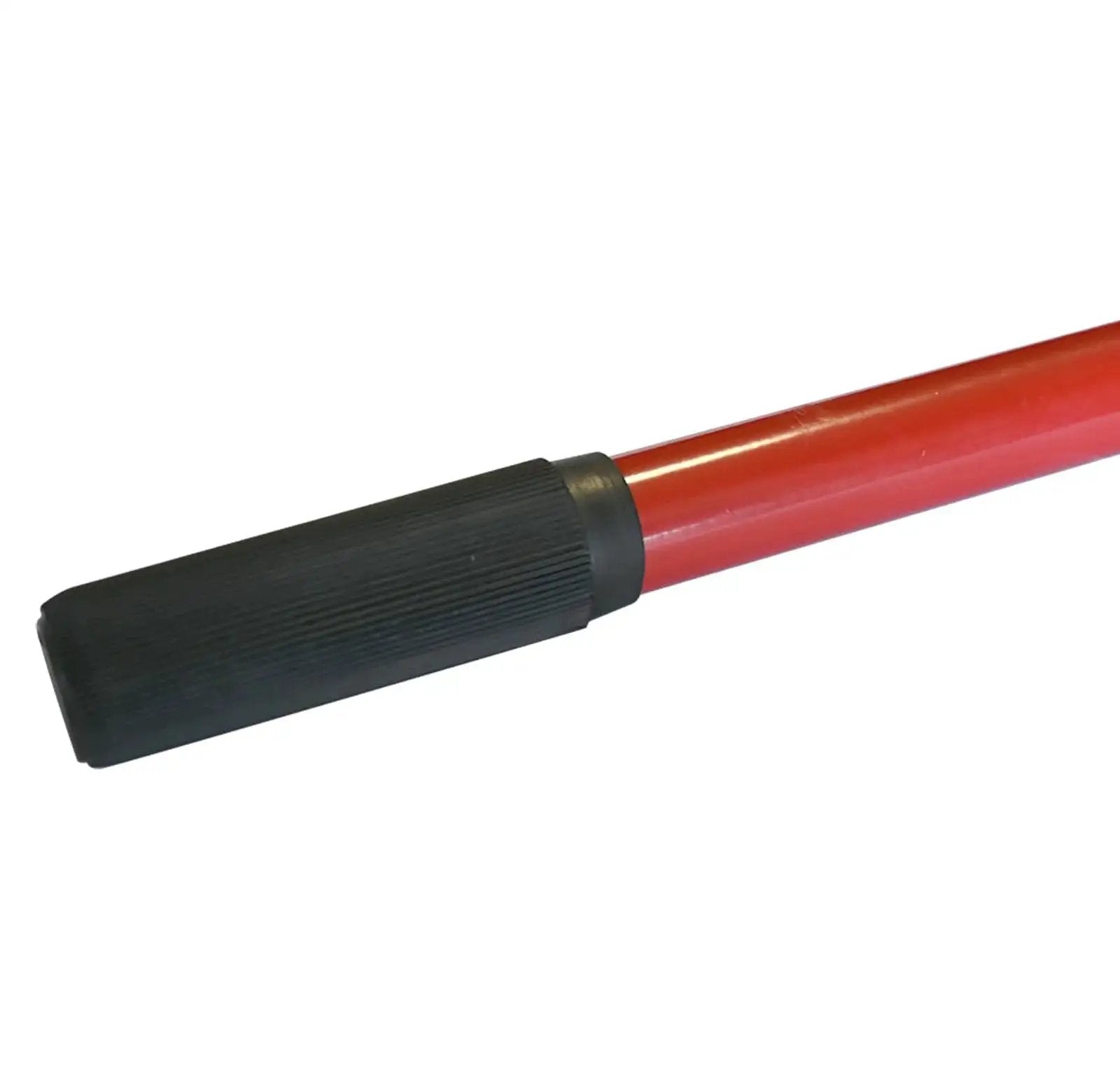 Close-up of red 2 Ton Horizontal Hydraulic Jack Handle Replacement Kit For Automotive Car Red with black grip