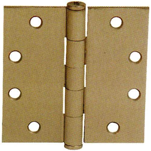 Emtek Solid Brass Square Corner Mortise Hinge Pair 4.5 By 4.5 Inches Plain Bearing French Antique Finish