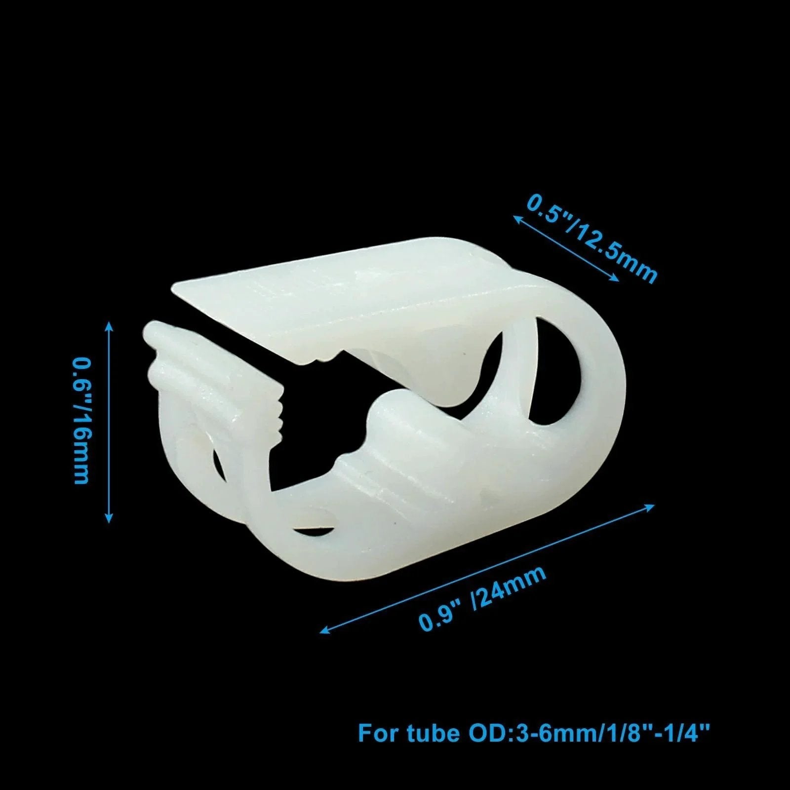 Five Pack Plastic Tubing Clamps For Lab Adjustable Tube Clamp Flow Control Hose Clamp Made Of POM Plastic Durable Elastic Clamp White