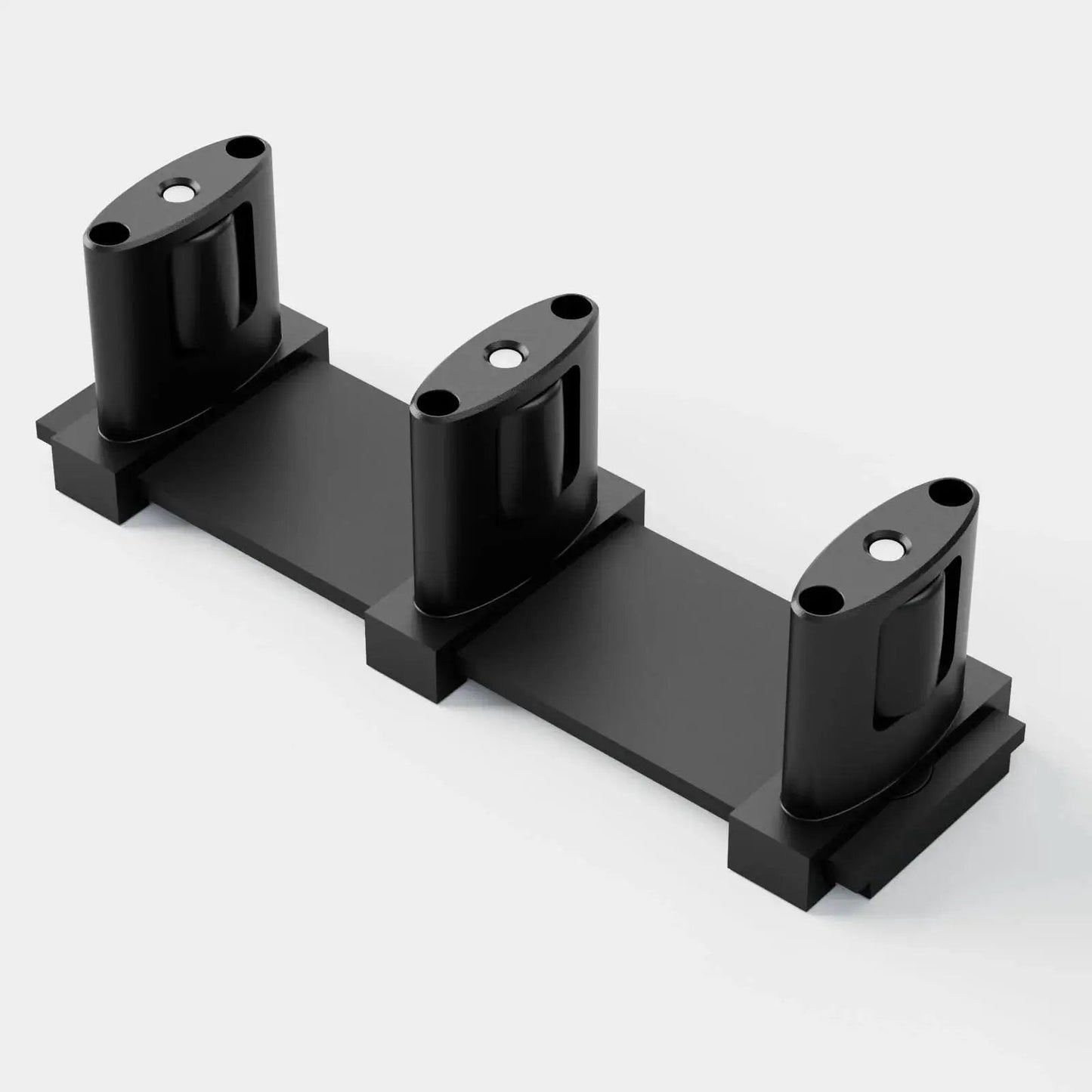Adjustable Three Roller Sliding Closet Door Floor Guide For Bypass Double Doors Black Floor Mount Barn Door Bottom Guide