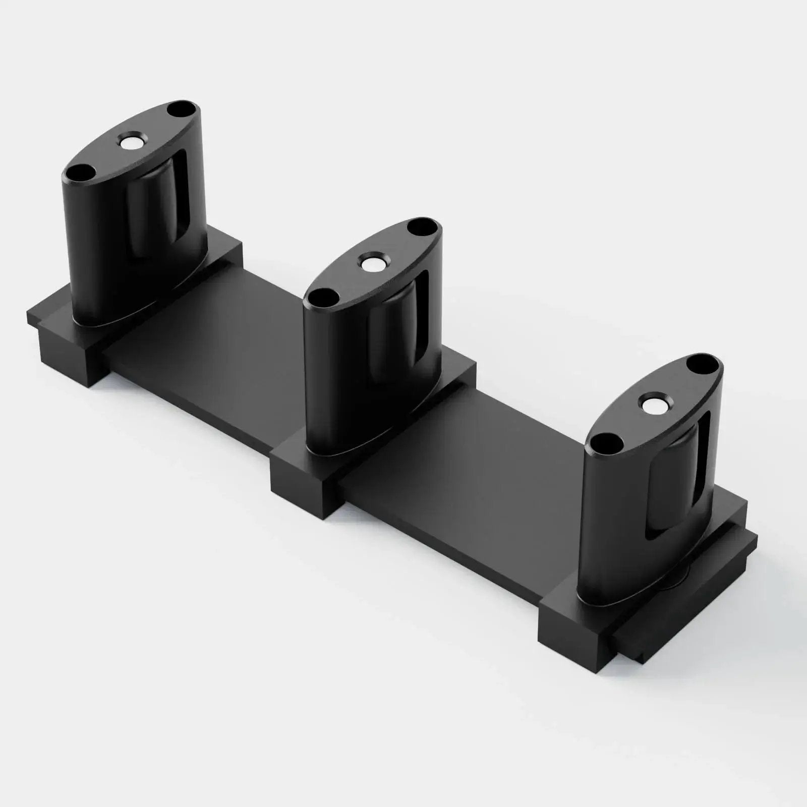 Adjustable Three Roller Sliding Closet Door Floor Guide For Bypass Double Doors Black Floor Mount Barn Door Bottom Guide