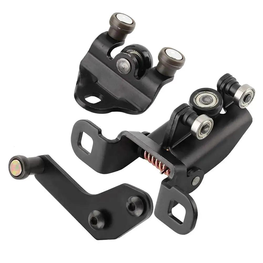 Door Roller Set, 3 Pcs, Compatible With Transit From 2000 To 2013, AC11 V268K35 Sliding Door Hardware shown in black metal