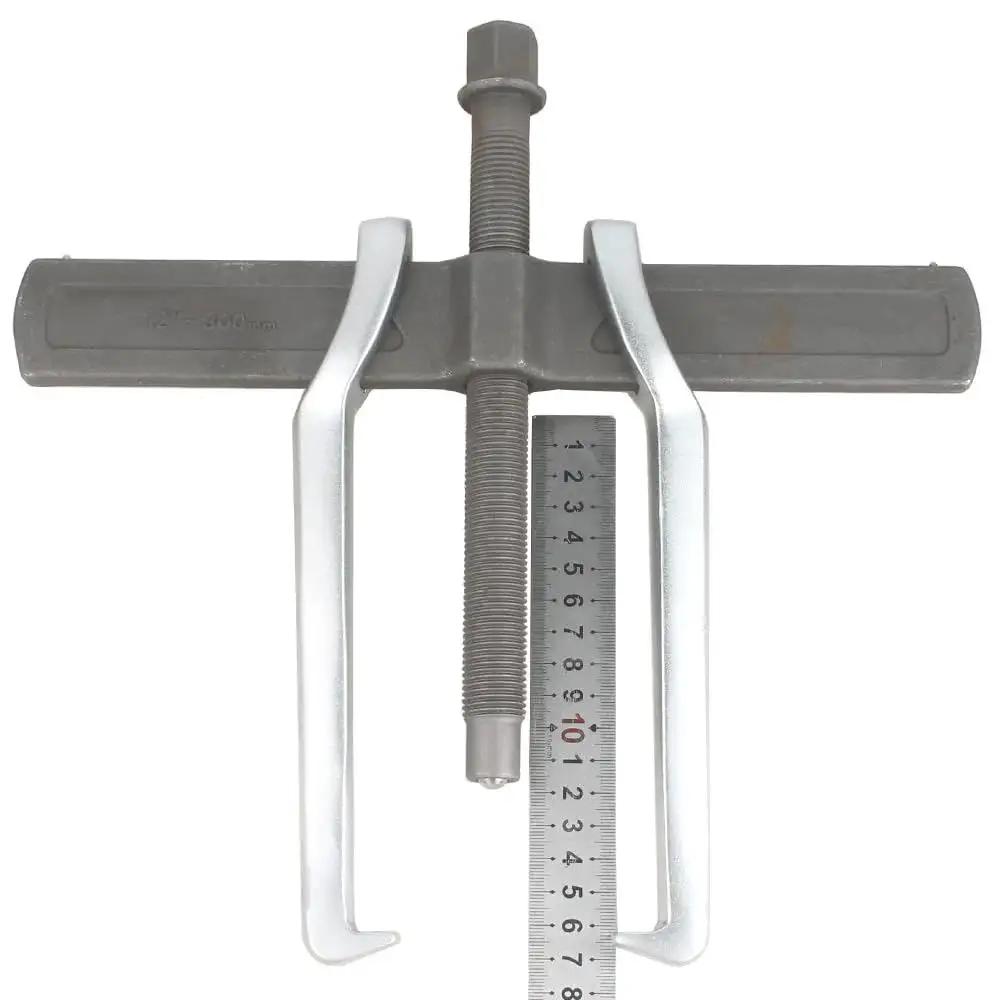 12 Inch Two Jaw Gear Puller With Reversible Claws For Pulley Flywheel And Bearing Removal Heavy Duty Gear Puller Tool displayed with ruler