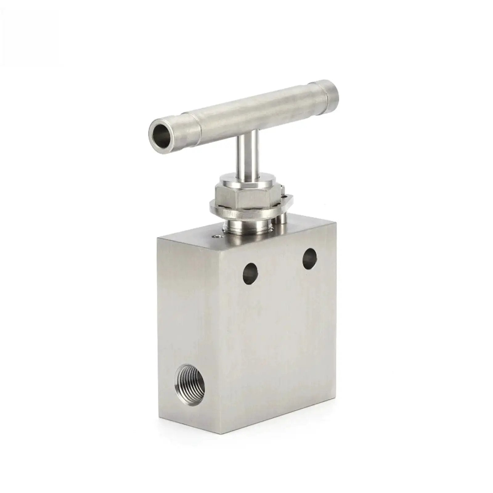 High Pressure 20000 Psi Ultra High Needle Valve Stainless Steel for Hydraulic Systems, one quarter inch port, precision flow control