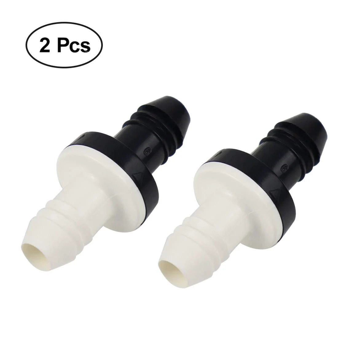 Two Inline 10mm Vacuum Barbed Check Valve One Way Non Return Breather For Fuel Gas Water Liquid Air ABS Shell With Silicone Diaphragm 43mm