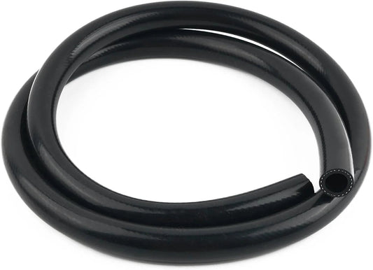 Coiled three quarter inch five foot silicone heater hose for your ride cooling system, high pressure 650 PSI rupture pressure.
