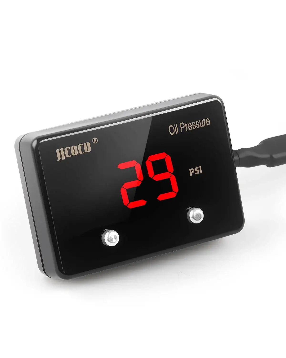 Oil Pressure Gauge Kit With LED Digital Display For 12V Cars And Trucks 0 To 232 PSI, showing 29 PSI on screen.